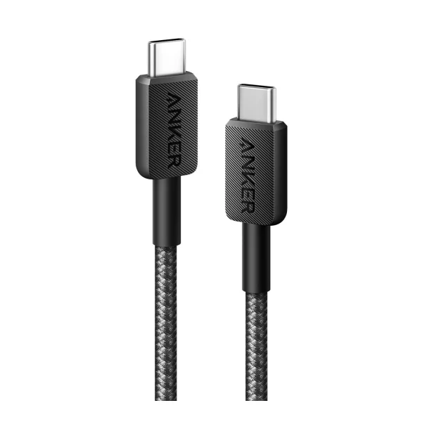 Anker 322 USB-C auf USB-C Kabel 60W 90cm geflochten schwarz