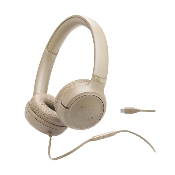 JBL TUNE 530C - USB-C kabelgebundener On-Ear-Kopfhörer Mikrofon beige