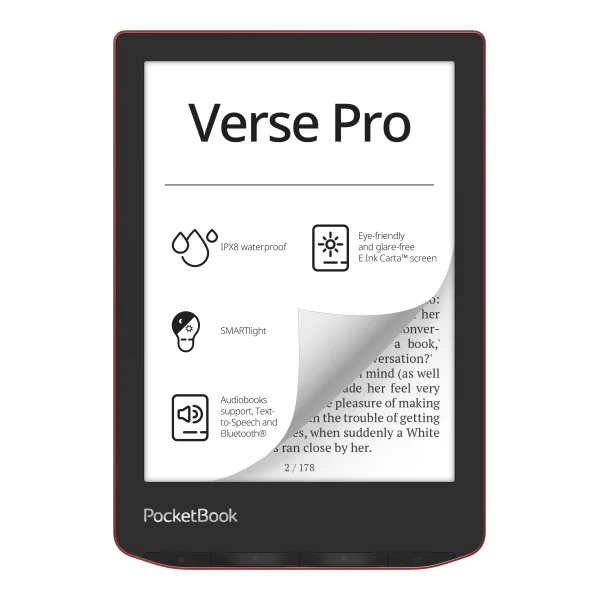 PocketBook Verse Pro eReader passion red mit 300 DPI 16 GB