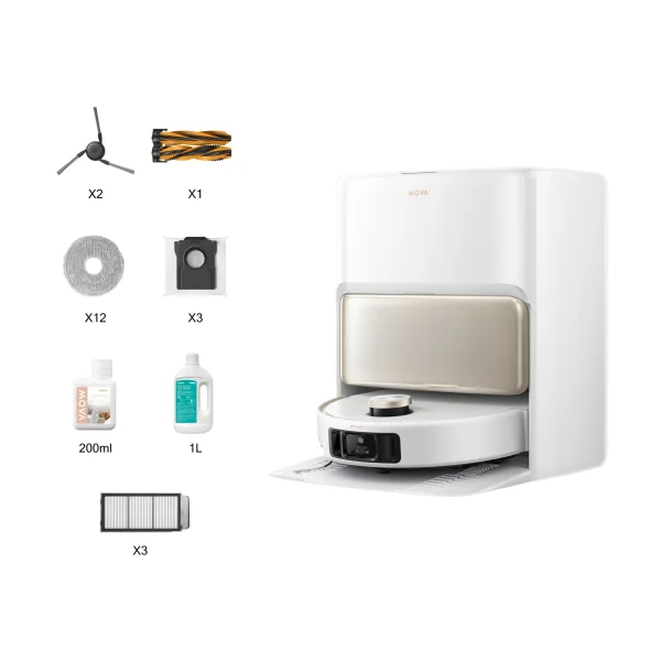 Mova V50 Ultra Complete Saugroboter mit Wischfunktion 24.000 Pa mit Vollautomatischer Basisstation