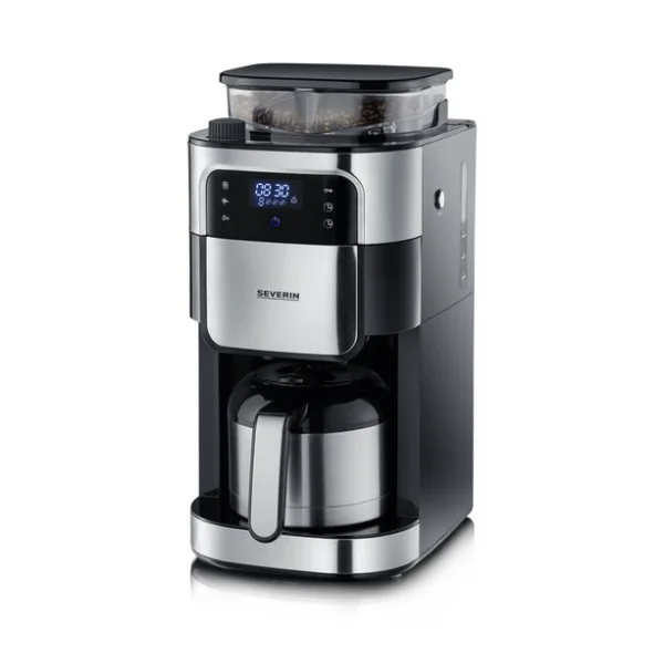 Severin KA 4814 Filterkaffeemaschine Edelstahl-Mahlwerk Thermo-Kanne