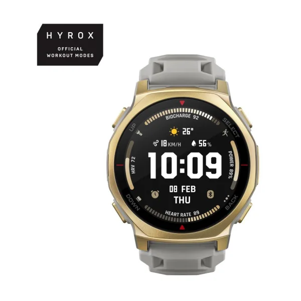 Amazfit T-Rex 3 Pro 44mm Outdoor Smartwatch GPS HYROX Arctic Gold