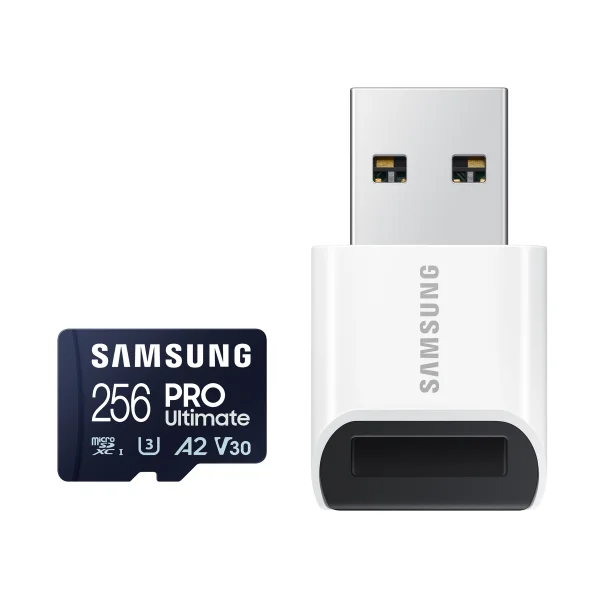 Samsung PRO Ultimate 256 GB microSD-Speicherkarte mit USB-Kartenleser