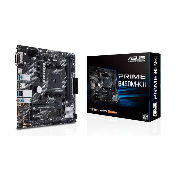 ASUS Prime B450M-K II mATX Mainboard Sockel AM4 M.2/USB3.2/DVI/VGA/HDMI