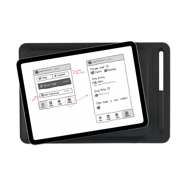 Pipetto Ultra Slim Sleeve iPad 11" Schwarz