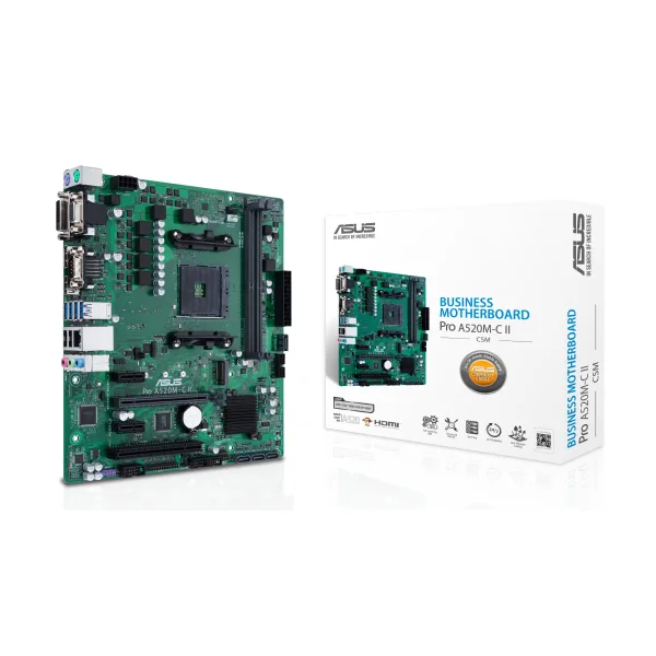 ASUS PRO A520M-C II-CSM mATX Mainboard Sockel AM5 HDMI/VGA/DVI-D