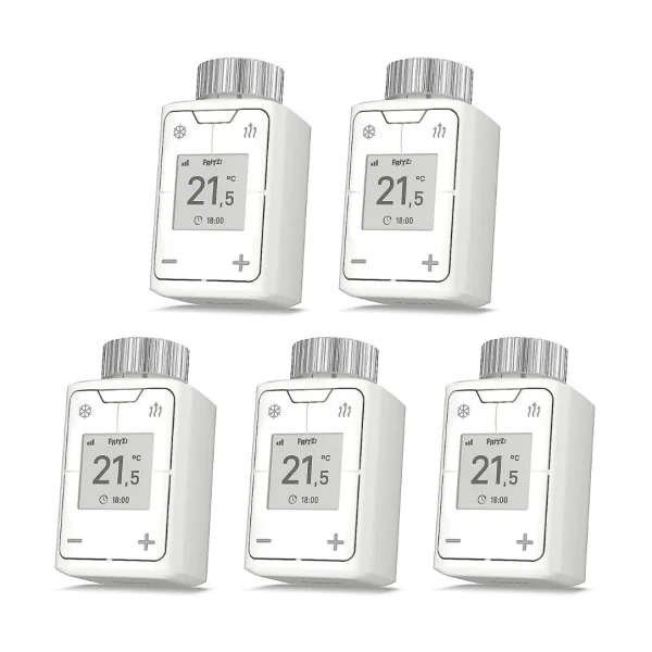 FRITZ!Smart Thermo 302 Heizkörperregler für AVM FRITZ!Box weiß, 5er Pack