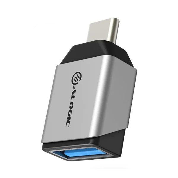 ALOGIC Ultra-Mini-USB-C auf USB-A Adapter grau