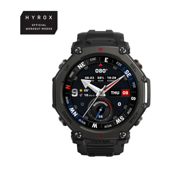 Amazfit T-Rex 3 Pro 48mm Outdoor Smartwatch GPS HYROX Tactical Black