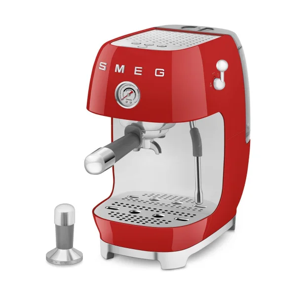 SMEG ECF03RDEU 50's Style Premium-Siebträger-Espressomaschine Rot