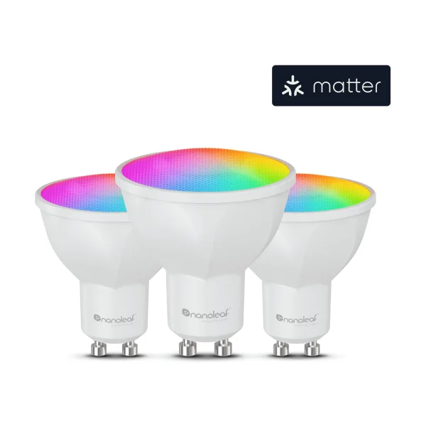 Nanoleaf Essentials Matter WLAN Smart Bulb GU10 LED-Leuchtmittel 3 Stück