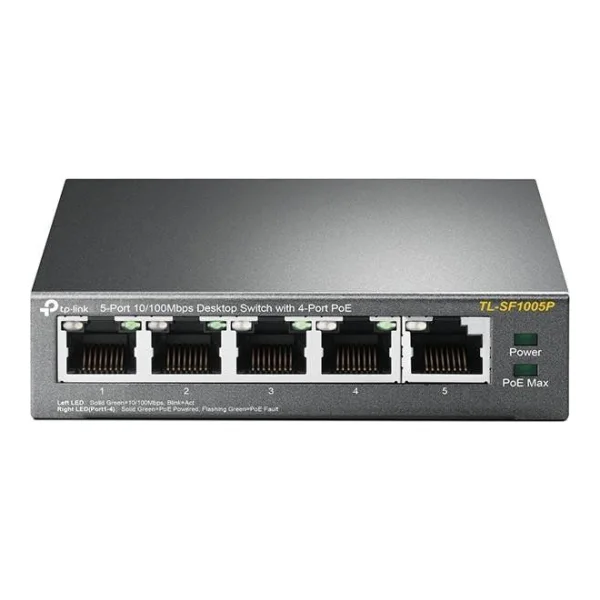 TP-LINK TL-SF1005P 5x Port Desktop Fast Ethernet Switch Unmanaged PoE