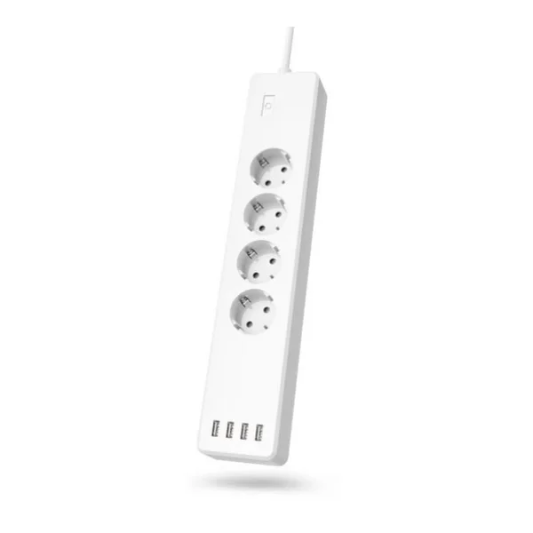 Hama 00176574 WLAN-Steckdosenleiste 4-fach, einzeln schaltbar, Überlastschutz, 4-fach USB