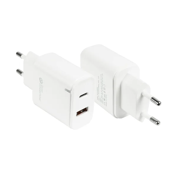Good Connection USB-Schnellladegerät 20W 2-Port USB-C/A PD weiß