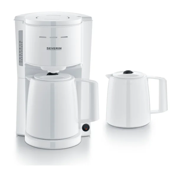Severin KA 9309 Filterkaffeemaschine 2 Thermokannen weiß