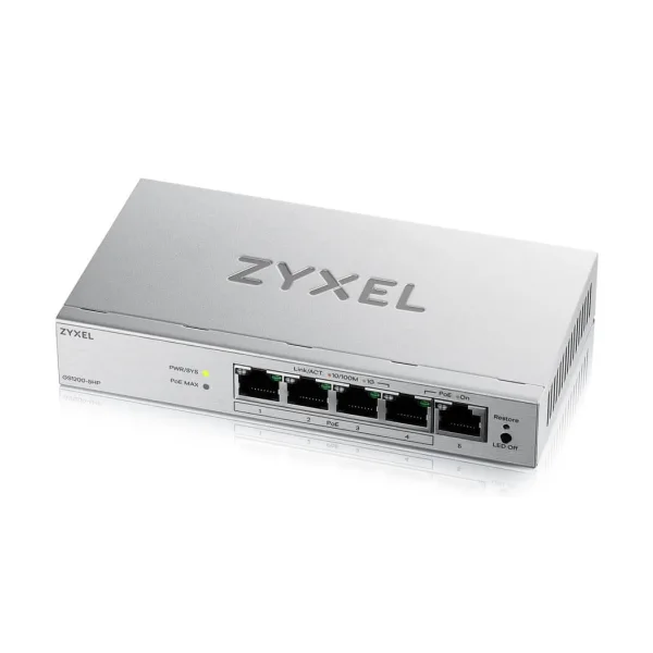 ZyXEL GS1200-5HPV3 Managed L2 Gigabit PoE Desktop Switch