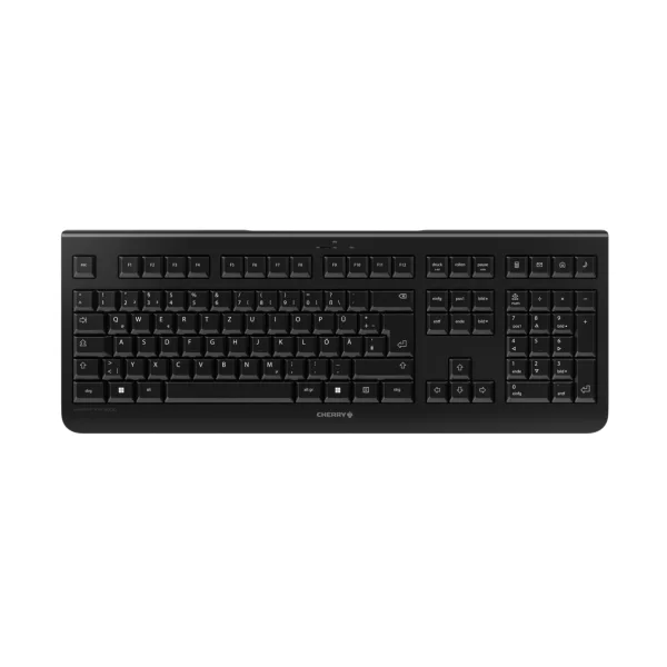 Cherry KW 3000 schwarz - Geräuscharme, kabellose Full-Size-Tastatur