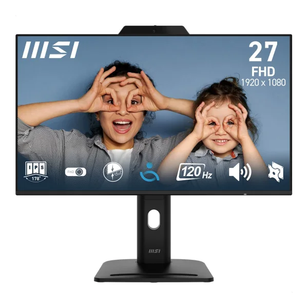 MSI PRO MP272PMG 27 Zoll Full HD IPS LED 16:9 120 Hz Office Monitor DP/HDMI/VGA Webcam