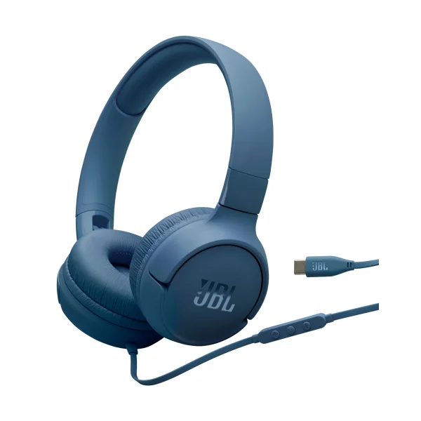 JBL TUNE 520C USB-C kabelgebundener On-Ear-Kopfhörer Mikrofon blau