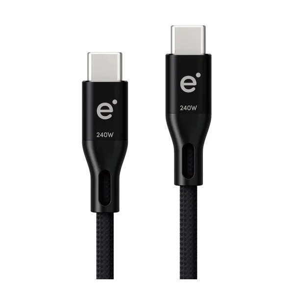 empower by PanzerGlass® essential USB-C zu USB-C Kabel 60W 1,2m USB 2.0 Weltall Schwarz