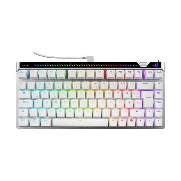 ASUS ROG Falchion Ace 75 HE Weiß – Kabelgebundene Gaming-Tastatur, 75% Tastatur-Layout, Hot-Swap-fähig, Rapid Trigger, 8000 Hz Abtastrate