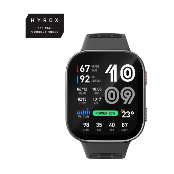 Amazfit Bip Max 50mm Smartwatch AMOLED GPS HYROX Carbon Gray