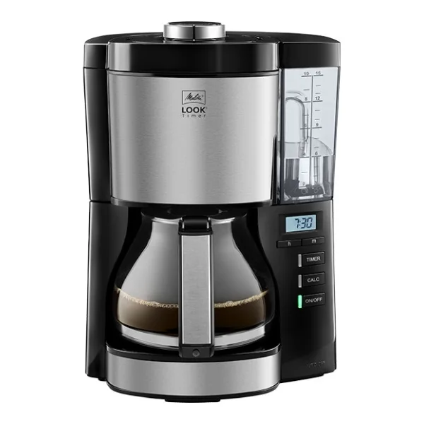 Melitta Look Timer 1025-08 Kaffeemaschine Schwarz/Edelstahl 10 Tassen