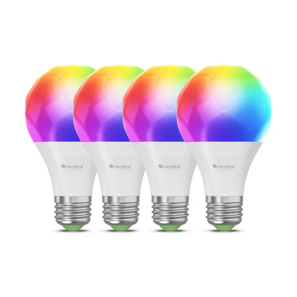 Nanoleaf Essentials Matter WLAN Smart Bulb E27 LED-Leuchtmittel 4 Stück