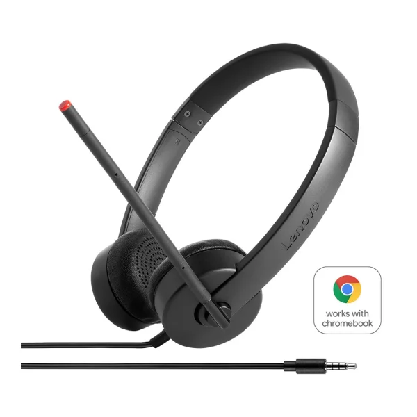 Lenovo Essential Stereo-Analog-Headset - 3,5mm Klinke, Schwarz