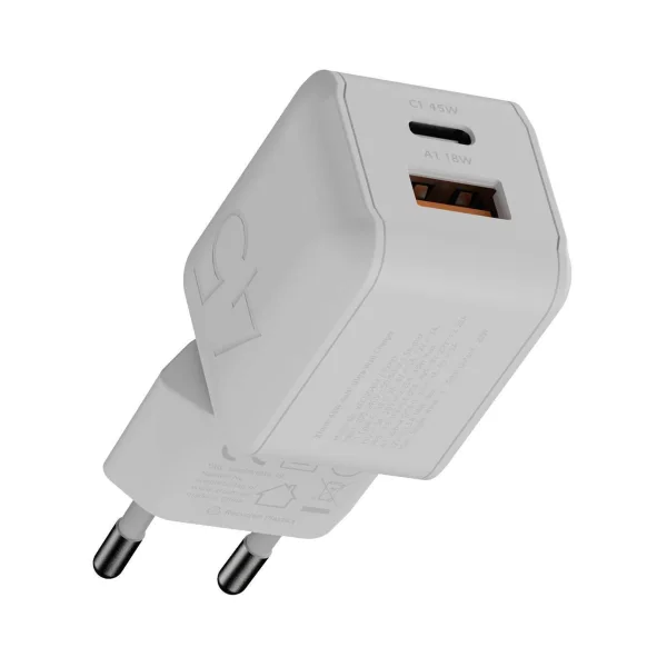 Xtorm NextGen GaN3 Ultra Wand-Ladegerät 45W PD 1x USB-C / 1x USB-A weiß