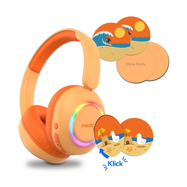 Medion LIFE HE-1 Kids Bluetooth Kinderkopfhörer orange