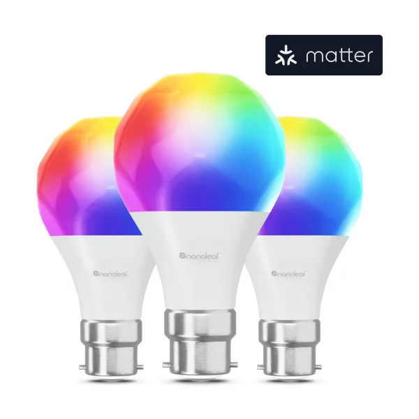 Nanoleaf Essentials Matter Smart Bulb B22 LED-Leuchtmittel 3er-Pack