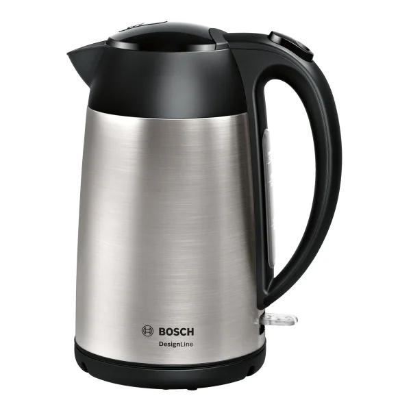 Bosch TWK3P420 Wasserkocher, DesignLine, kabellos 1,7 l, 2.400 W, edelstahl