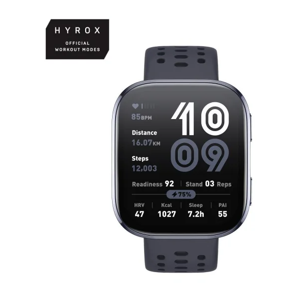 Amazfit Bip 6 46mm Smartwatch AMOLED GPS HYROX Black
