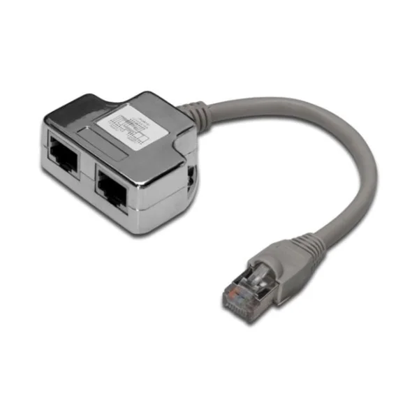 DIGITUS CAT5e 2x RJ45 auf 1x RJ45 Patchkabel Adapter