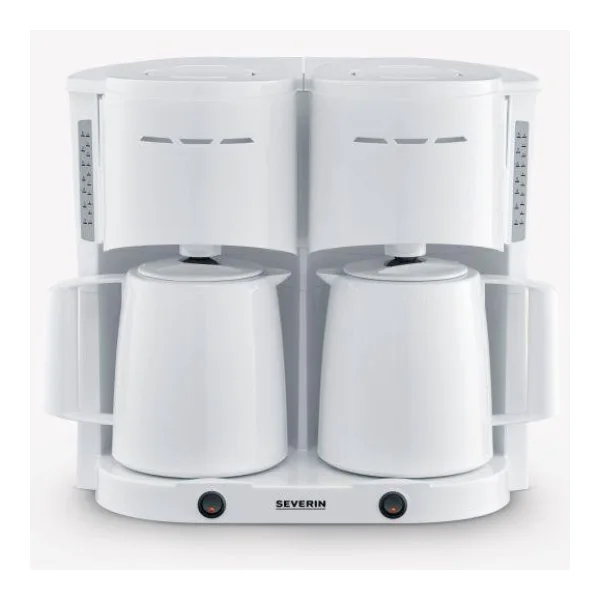 Severin KA 9314 Duo-Filterkaffeemaschine mit 2 Thermokannen 1000W weiß