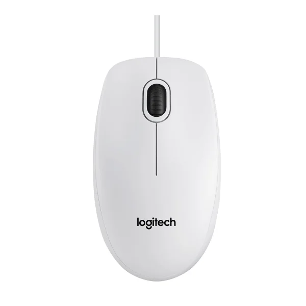 Logitech B100 Kabelgebundene Maus Weiß Bulk