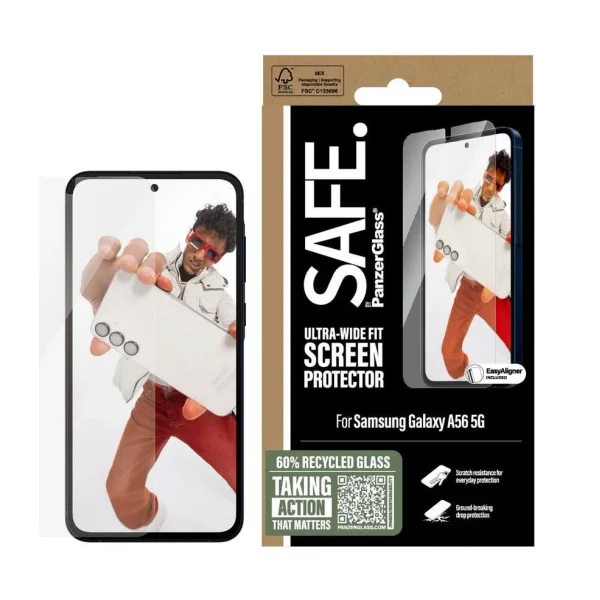 SAFE. by PanzerGlass Displayschutz Ultra-Wide-Fit mit Aligner Galaxy A56 5G