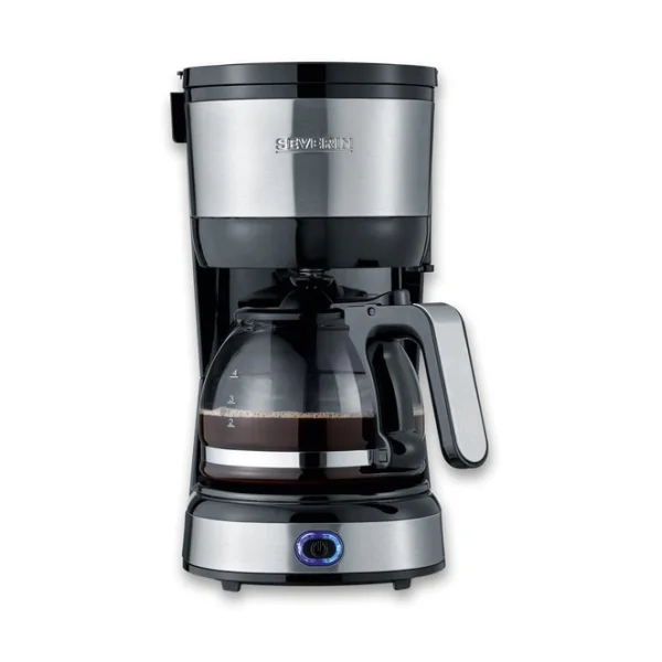 Severin KA 4808 Kompakt Filterkaffeemaschine Schwarz-Edelstahl