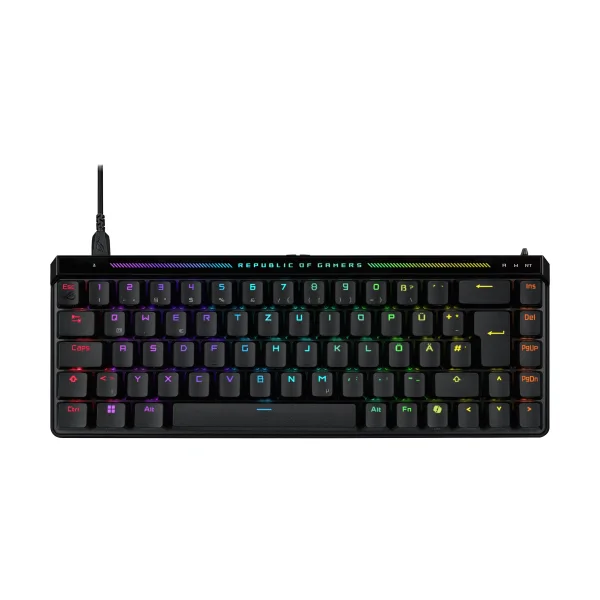 ASUS ROG Falchion Ace HFX Schwarz - Analoge Gaming Tastatur 65%, Rapid Trigger Toggle, Speed Tap Mode, Touch-Panel, 8000 Hz