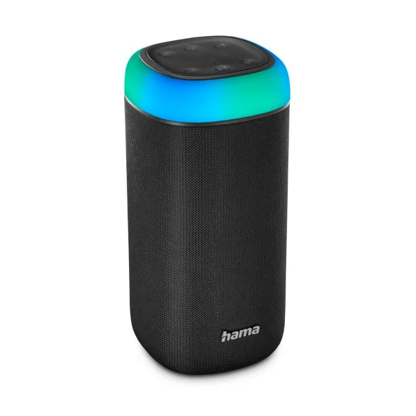 Hama 00188228 Bluetooth®-Lautsprecher "Shine 2.0", LED, spritzwassergeschützt, 30W, Schwarz