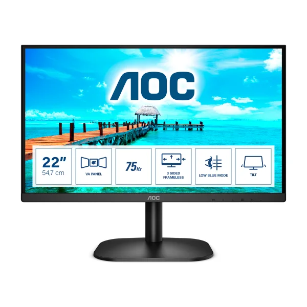 AOC 22B2H 21.5 Zoll Full HD VA LED 16:9 75 Hz Office Monitor