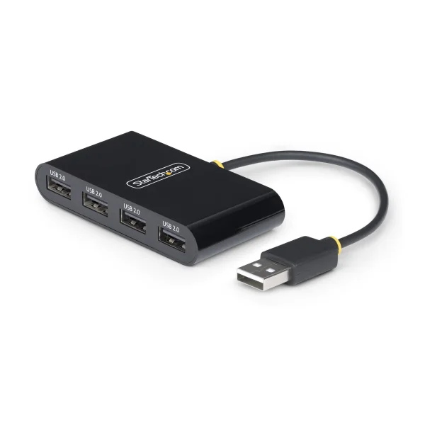 StarTech.com 4-Port USB 2.0 Hub, 4x USB-A, 480Mbps, Überstromschutz (OCP)