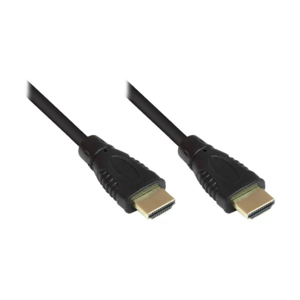 Good Connections High Speed HDMI Kabel 1m mit Ethernet gold Stecker schwarz