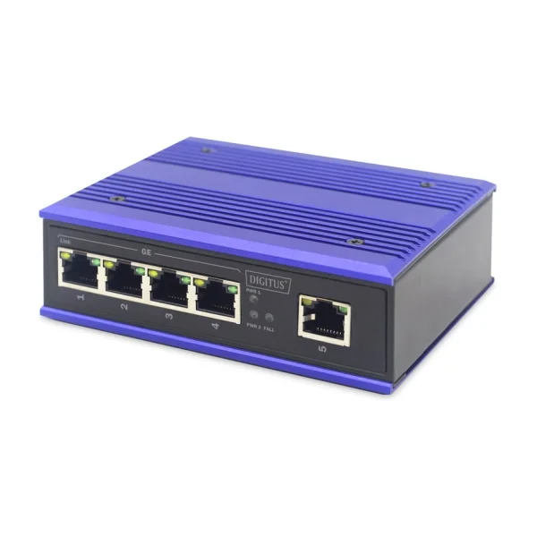 DIGITUS TX Ethernet Gigabit Industrieller 5x Port Switch