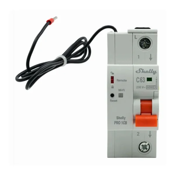 Shelly Smarter Leitungsschutzschalter Pro 1CB C63 1-polig 63A Fernsteuerung LAN WLAN Bluetooth