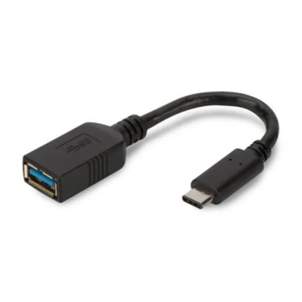Digitus USB 3.1 Kabel 0,15m Typ-C zu Typ-A OTG St./Bu. schwarz