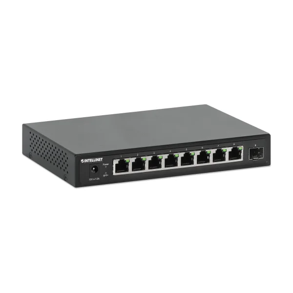 Intellinet 9-Port Switch mit 8 x 2,5G Ethernet-Ports und 1 SFP+ Uplink