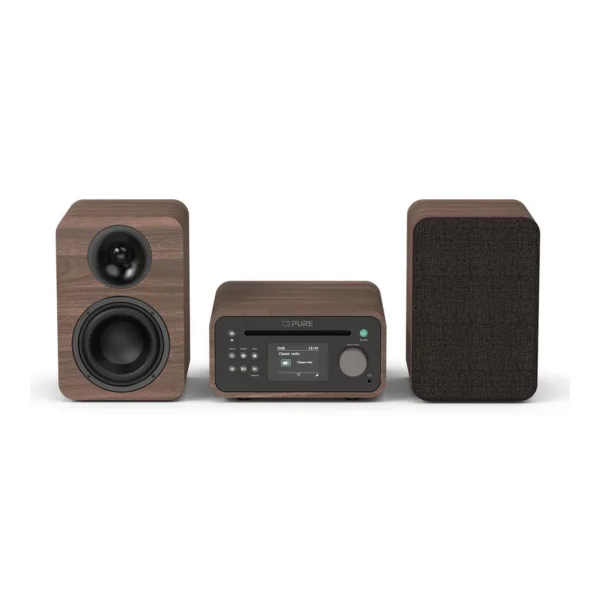 Pure Classic Stereo Mini Stereoanlage DAB+/FM, Bluetooth, CD, USB braun/Walnuss