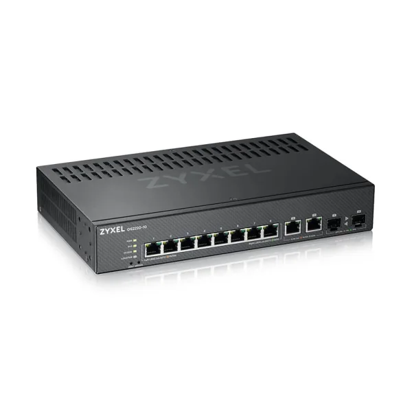 Zyxel GS2200-10 Managed Switch 8x Gigabit Ethernet, 2x RJ45/SFP Combo
